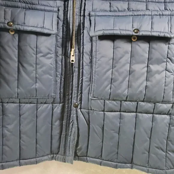 XL Vintage Photo Coat HUGE Interior Pockets Camera Gear Jacket Quilted Long - Picture 8 of 13